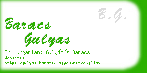 baracs gulyas business card